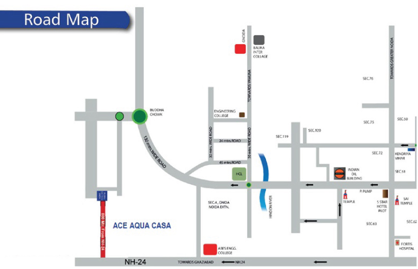 Ace Aqua Casa-Noida Extension location map