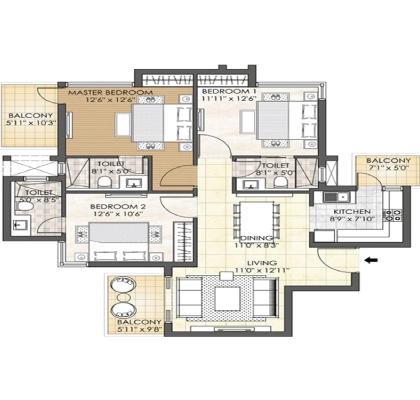 Adani M2K Oyster Grande  Floor Plan