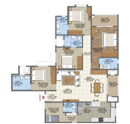 Brigade Nanda Heights Floor Plan