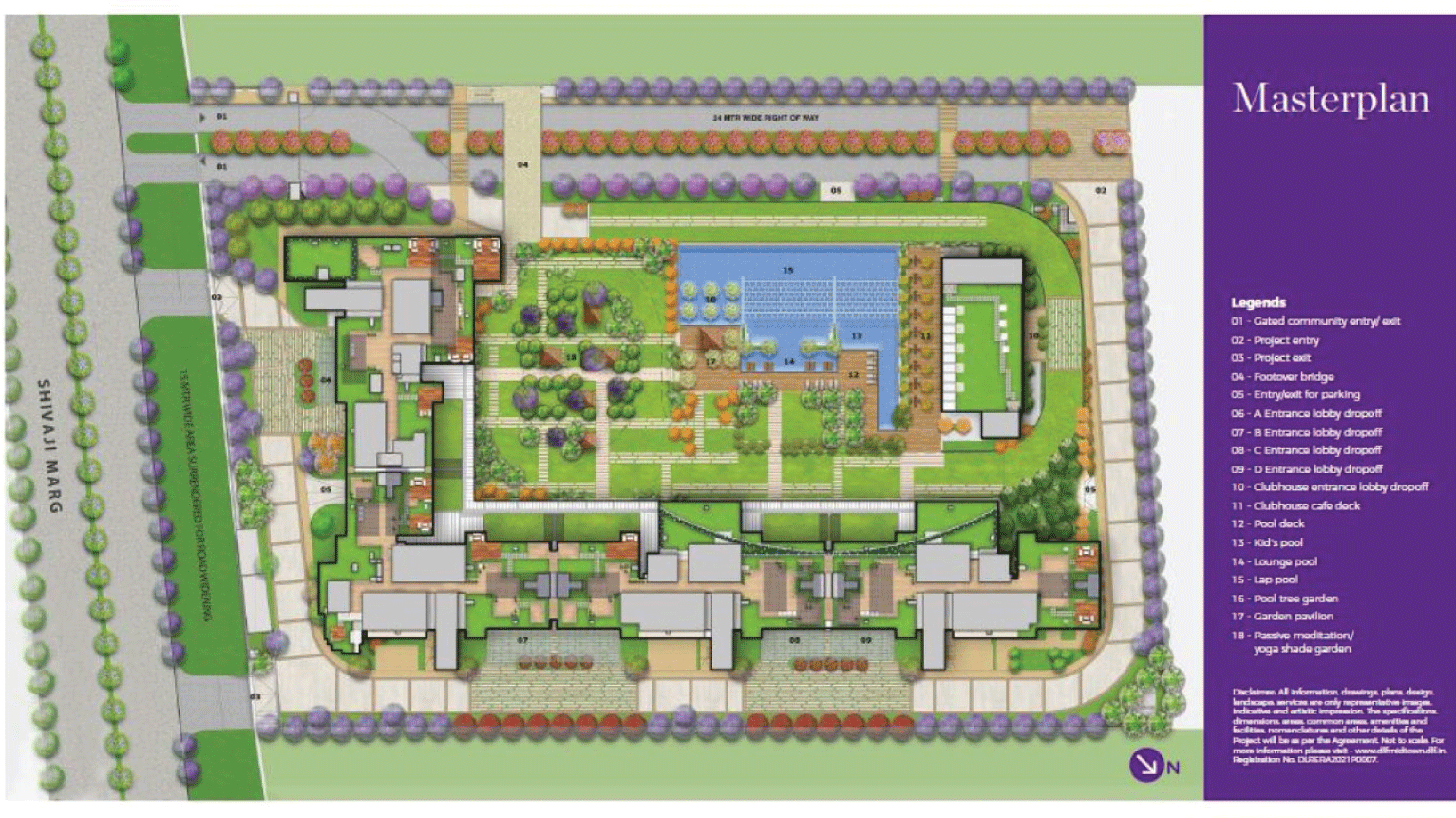 DLF One Midtown Site Map
