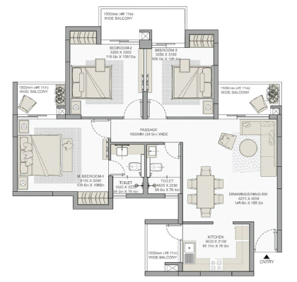 Gaur City Floor Plan