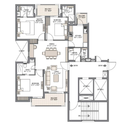 Emaar Gurgaon Greens  Floor Plan