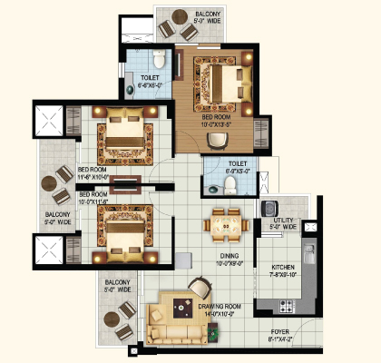 Gaur City Floor Plan