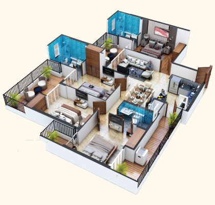 Fusion The Brooks - Noida Extension Floor Plan