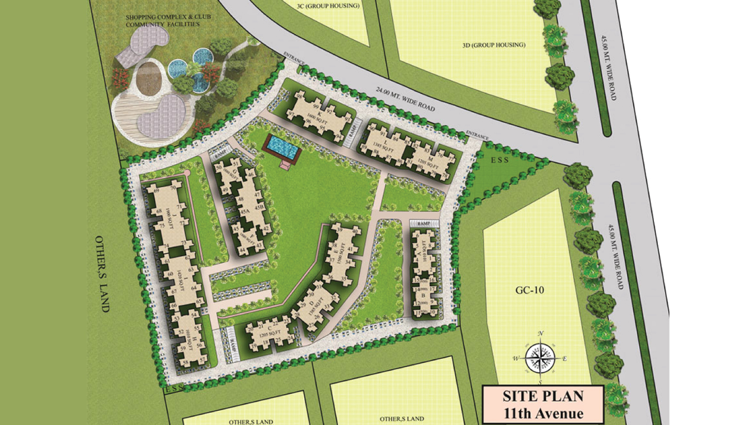 Gaur City 2 Site Map