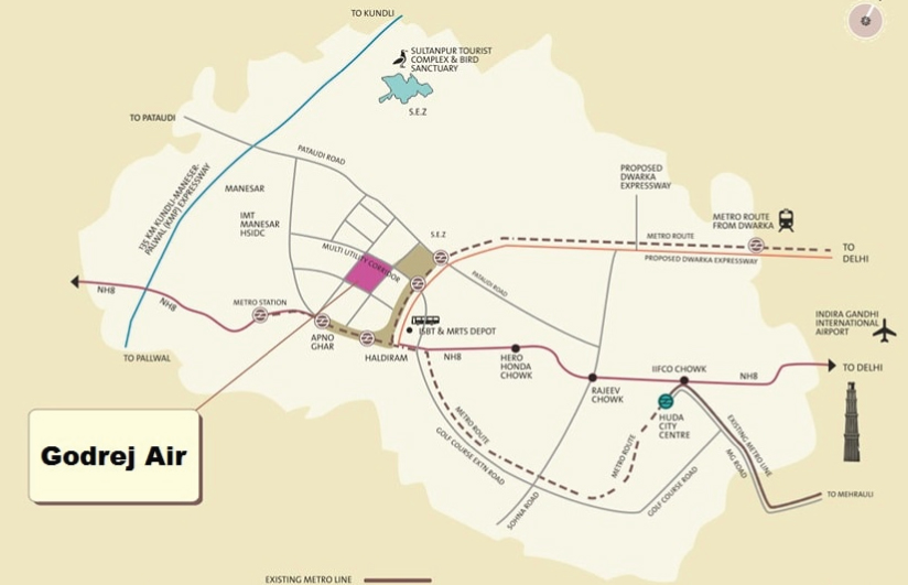 Godrej air location Map