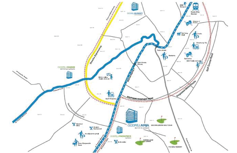 Godrej Aria location Map