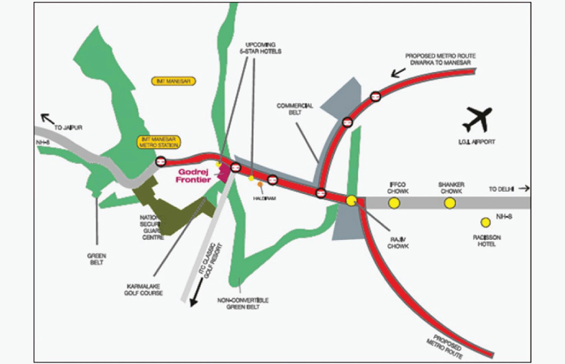 Godrej Frontier location Map