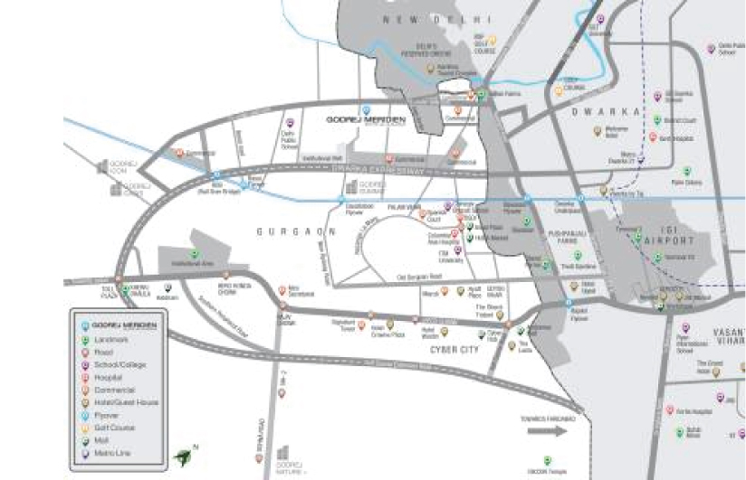 Godrej Meridien location Map