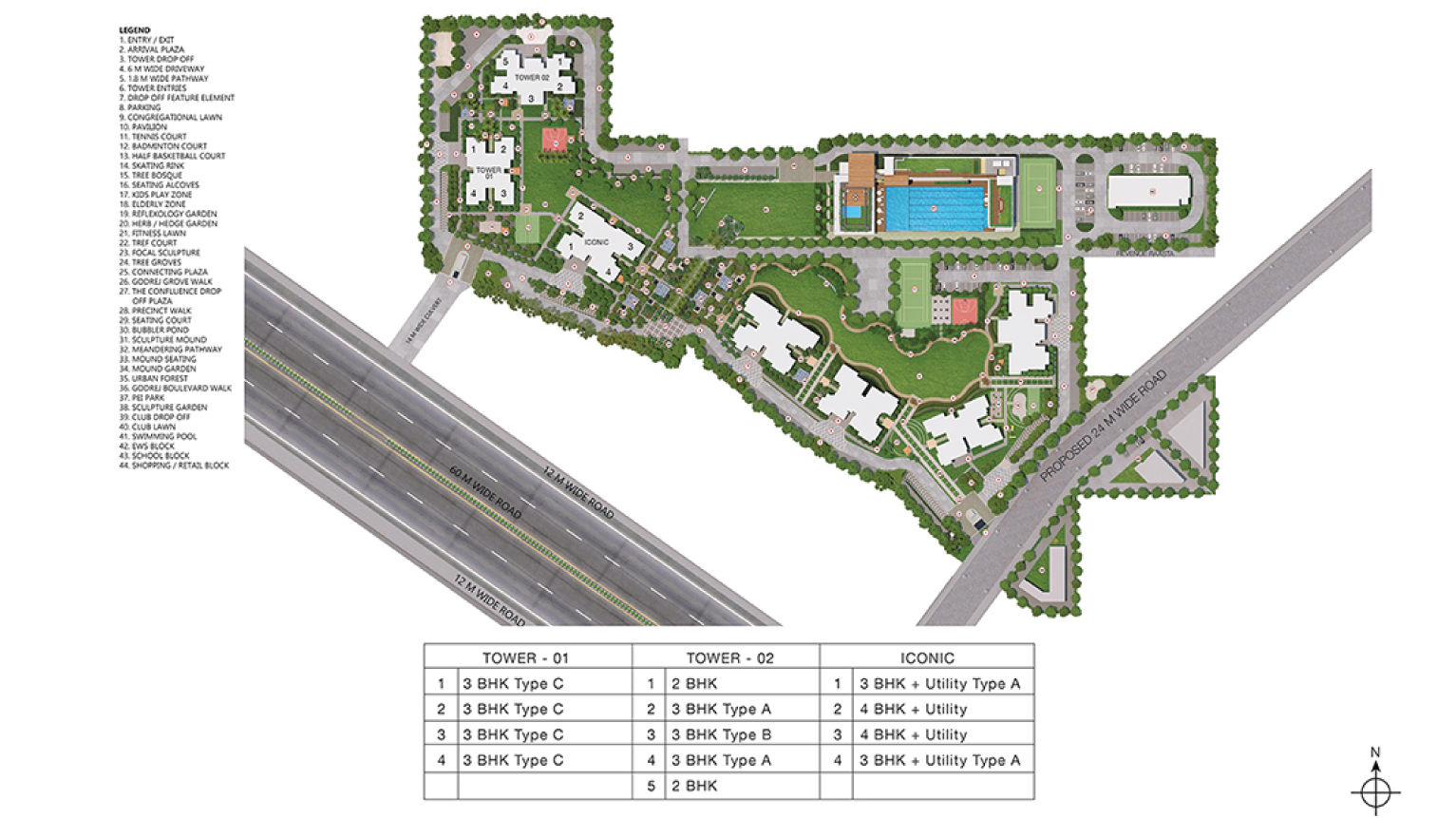 Godrej Meridien Site Map