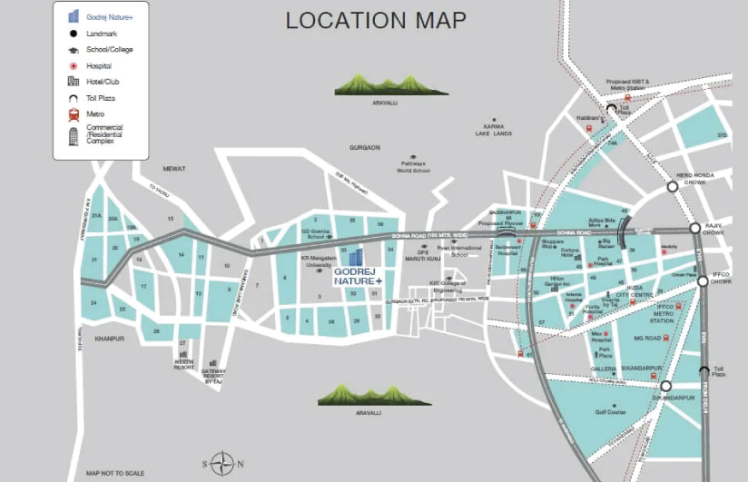 Godrej Nature Plus location map
