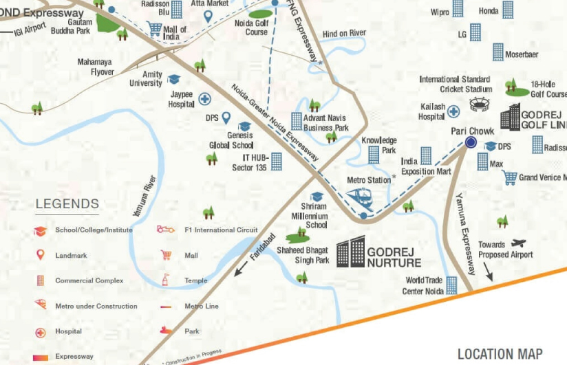 Godrej Nurture location Map