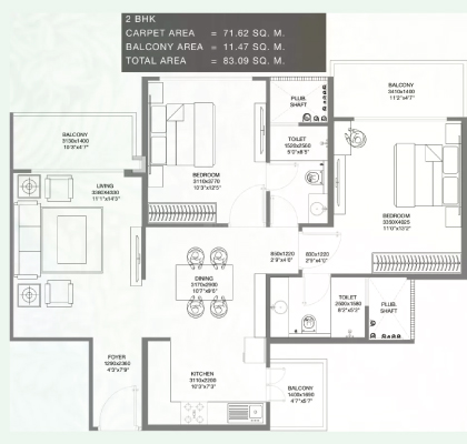 Godrej Palm Retreat Floor Plan