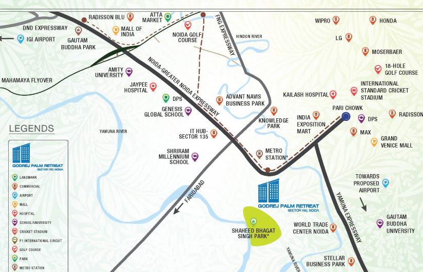 Godrej Palm Retreat location Map