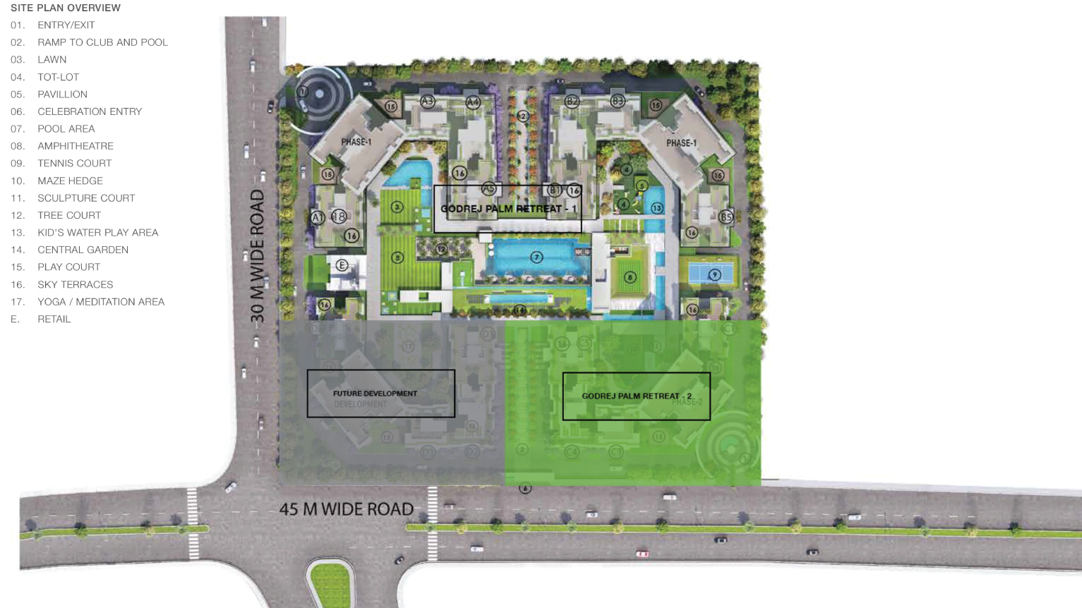 Godrej Palm Retreat Site Map