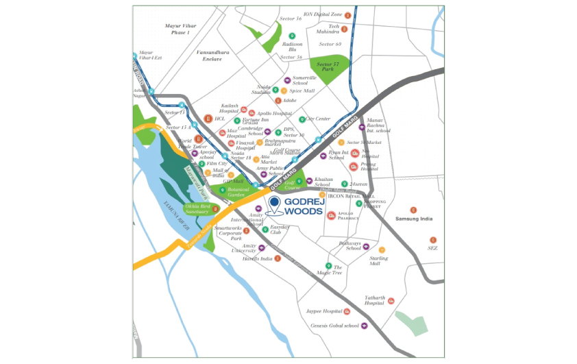 Godrej Woods location Map