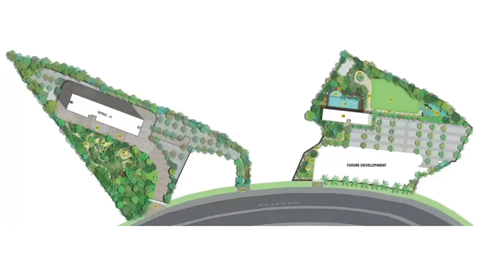 Lodha Crown  Site Map