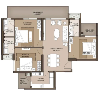 M3M Skycity    Floor Plan