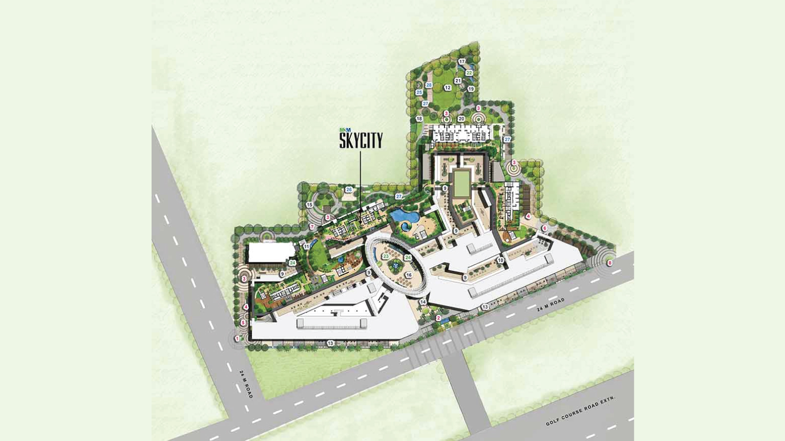 M3M Skycity    Site Map