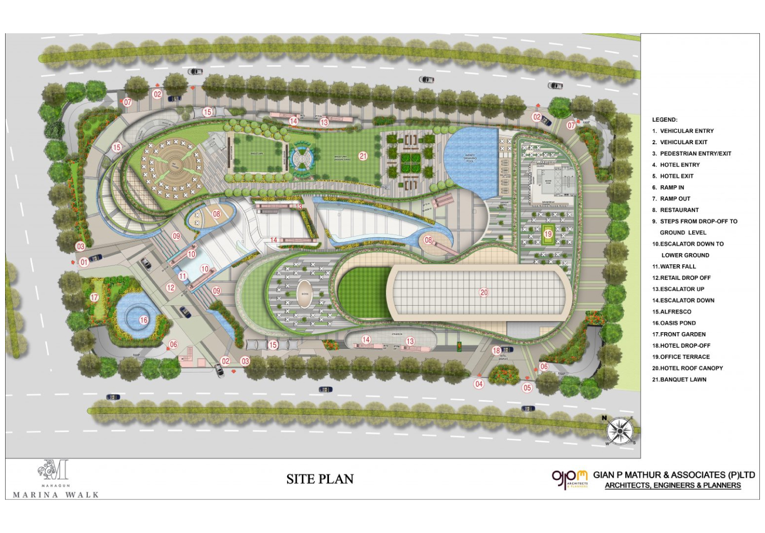 Mahagun Marina Walk  Site Map