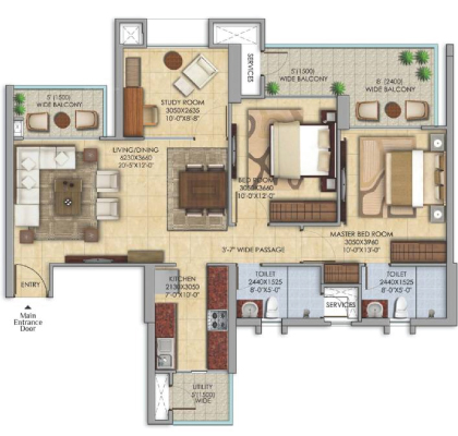 Mahagun Meadow Floor Plan