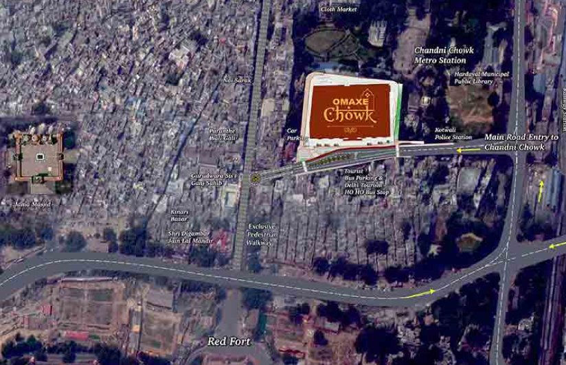 Omaxe Chandni Chowk location Map