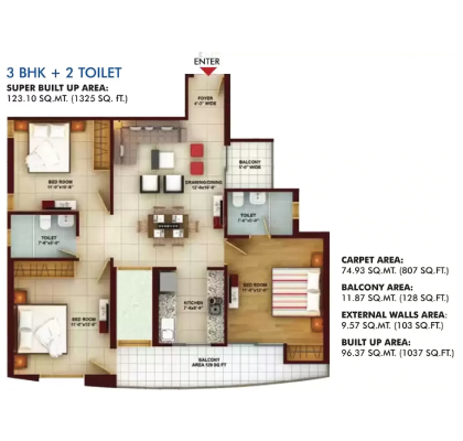 Samridhi Grand Avenue   Floor Plan