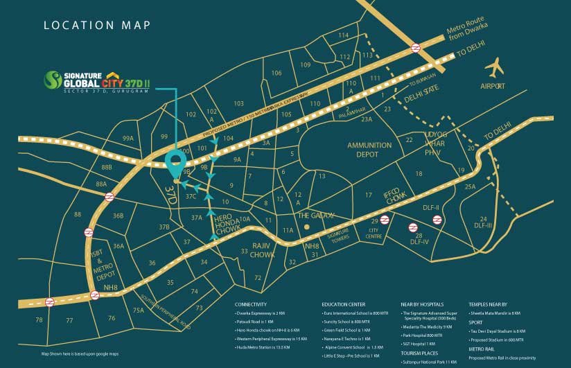 Signature Global City 37D

 location Map