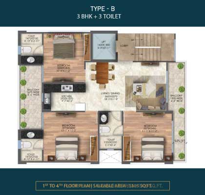 SIGNATURE GLOBAL CITY 63A Floor Plan