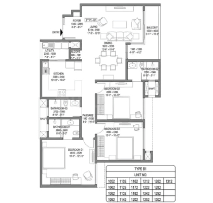 Sobha Royal Crest Floor Plan