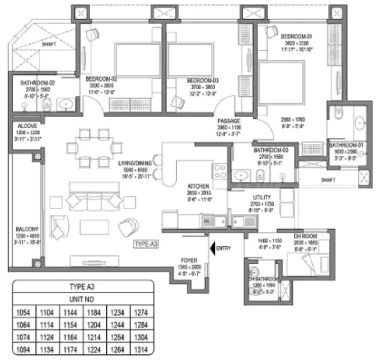 Sobha Royal Crest Floor Plan