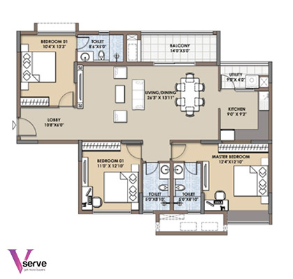   Sobha Town Park Floor Plan