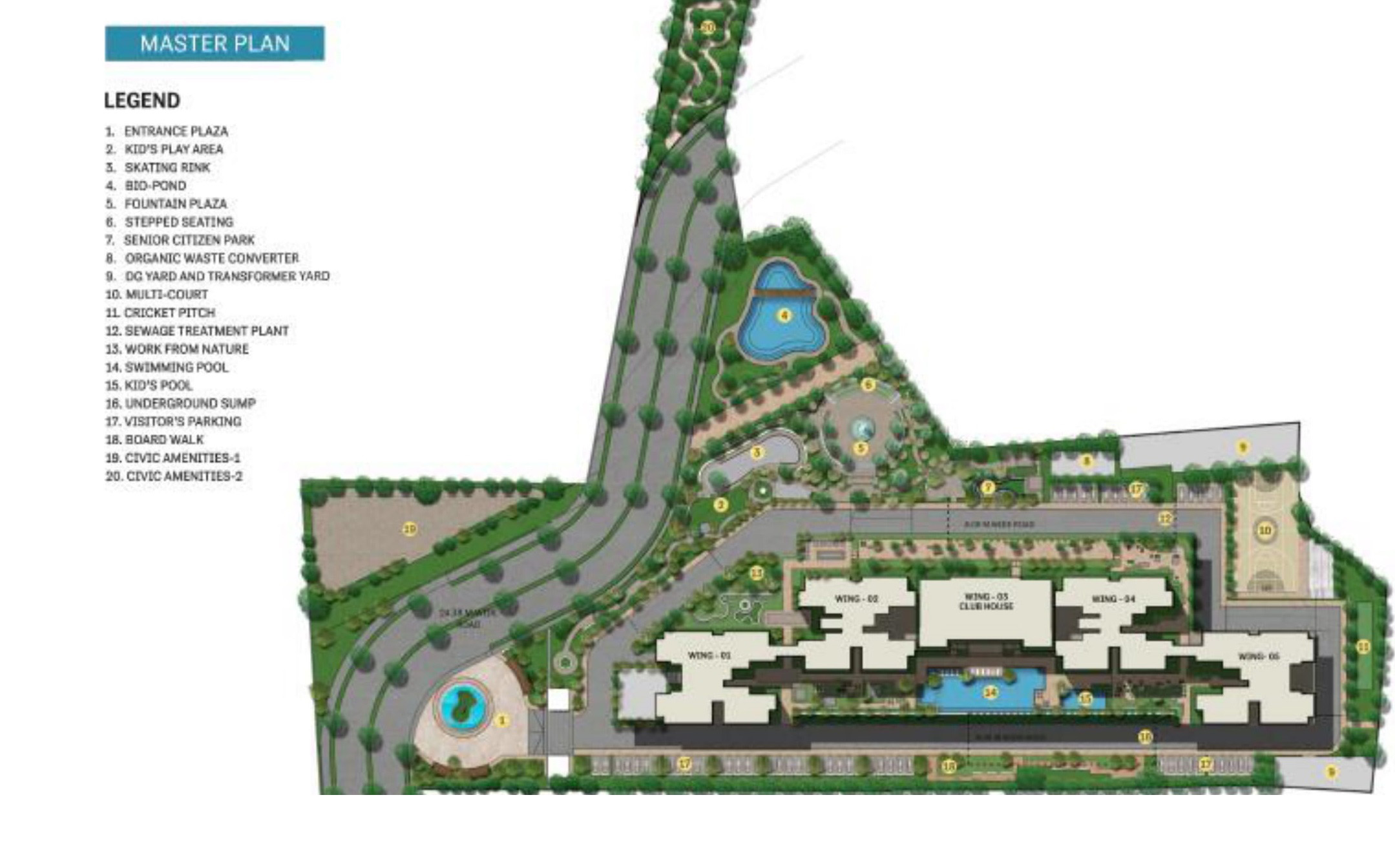 Sobha Town Park Site Map