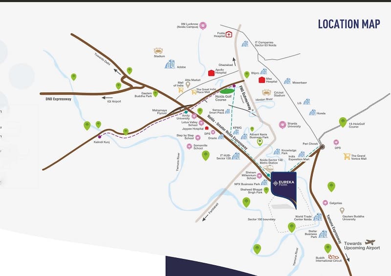 Tata Eureka Park location Map